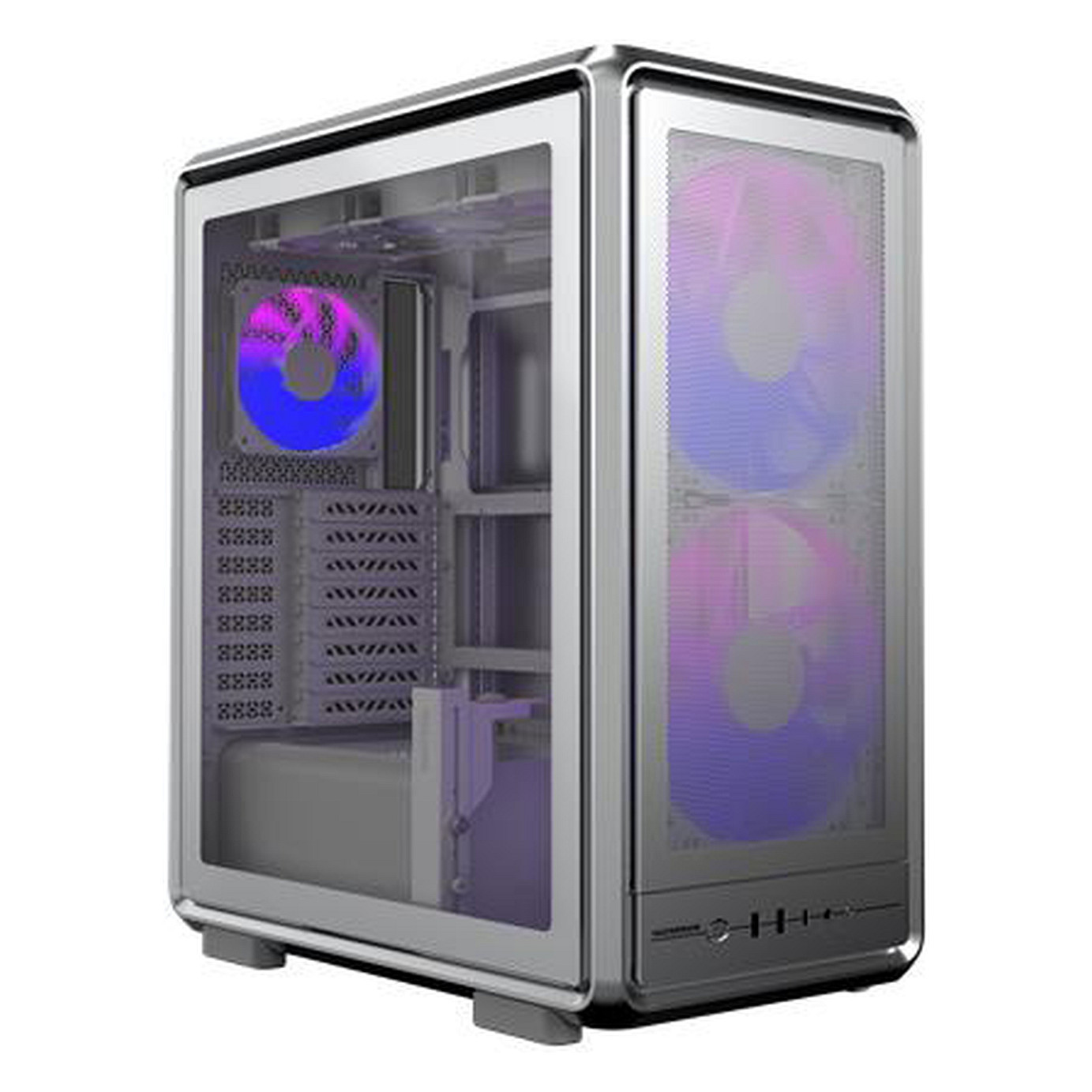Kasë PC Cooler Master MasterFrame 500 Mesh / Mid Tower / ATX / 2x 200mm + 1x 120mm Fan / Mesh / Tempered Glass - Gri/Transparent
