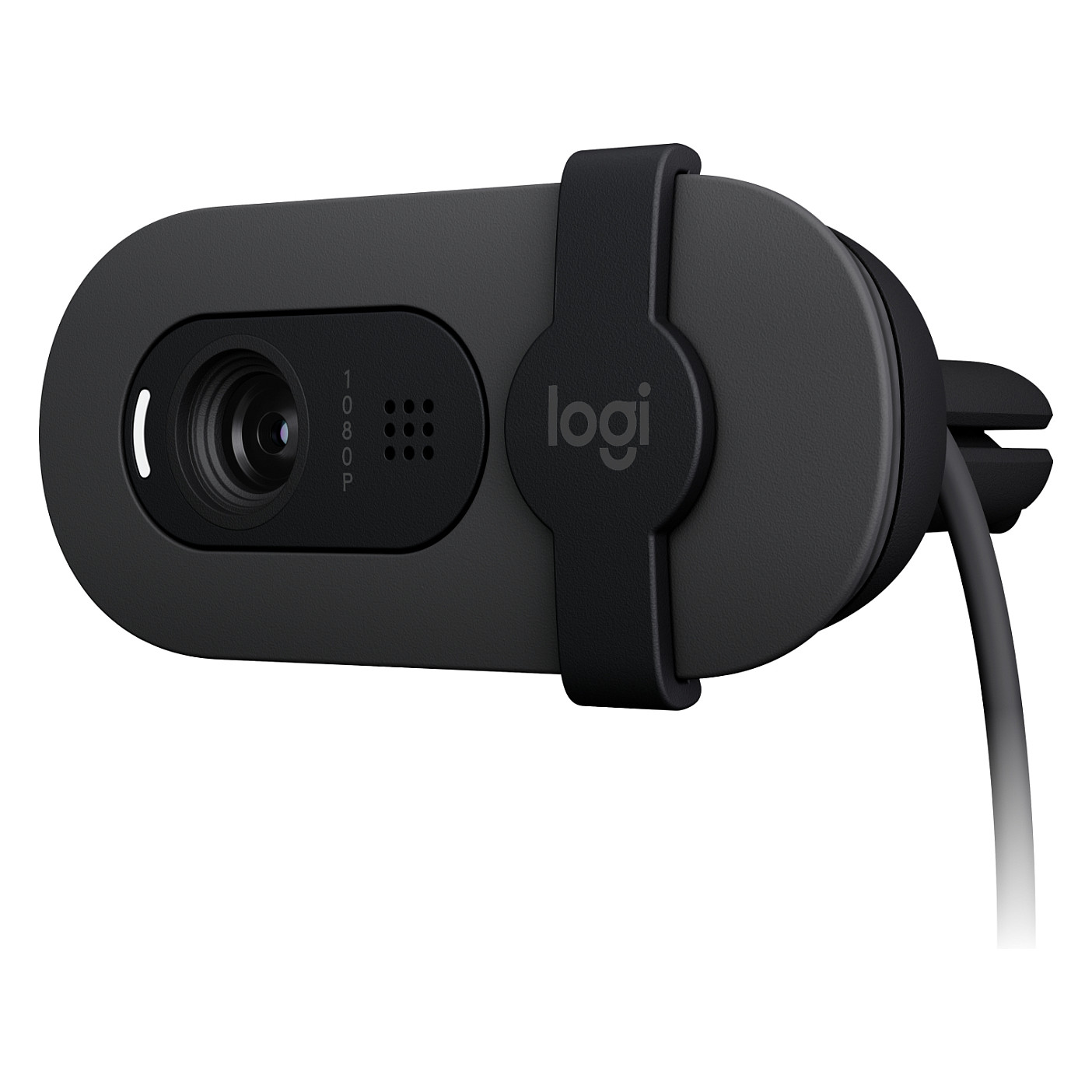 Logitech Brio 100 Full HD Webcam, 1080p, 2MP, Built-in Microphone, Privacy Shutter, USB-A – Graphite