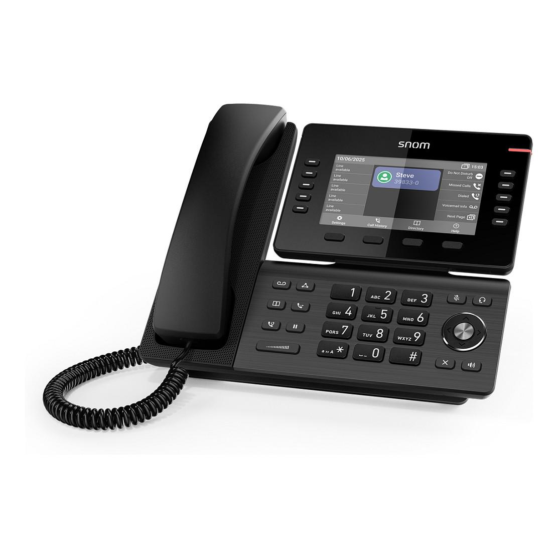 Telefon VoIP Snom D815WB, ekran 5" IPS me ngjyra, Wi-Fi, Bluetooth, 2× Gigabit Ethernet, USB 2.0, PoE - Zezë - 2