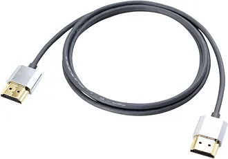 Kabllo HDMI Lindy CROMO Slim / HDMI në HDMI / 2m / High Speed / Ethernet / 4K 60Hz - Zezë - 2