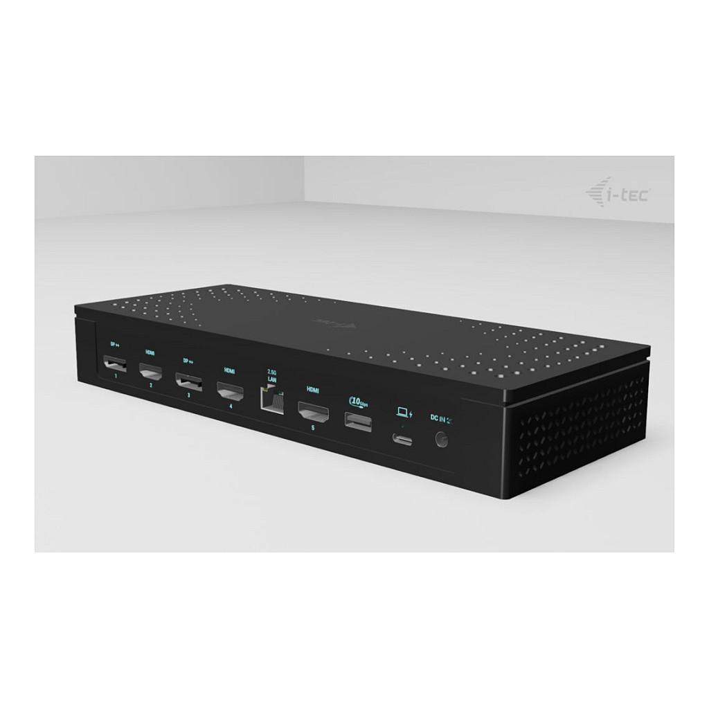 Docking Station i-tec CA5MONITORDOCKPD, 5x Monitor, 4K/60Hz, 2x HDMI, 2x DisplayPort, PD 100W, USB, 2.5GbE LAN - Zezë - 3