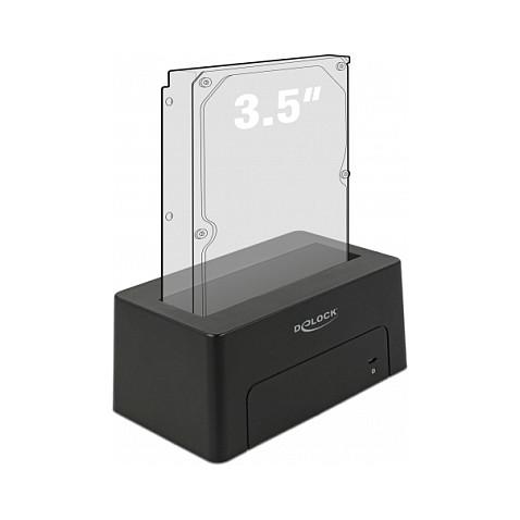 Docking station DeLOCK 63958, për 1x HDD/SSD SATA 2,5", 3,5", USB-C 10 Gbit/s - Zezë - 4