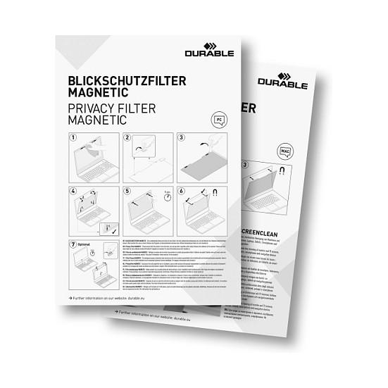 Filtër Privatësie për Laptop DURABLE 514657, 15.6", 16:9, Magnetik, 60°, Mat, Reduktim i Dritës Blu - Gri - 4