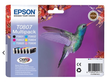 INK Epson T0807 / C13T08074011 / 6 x 7.4ml – Shumëngjyrësh - 2