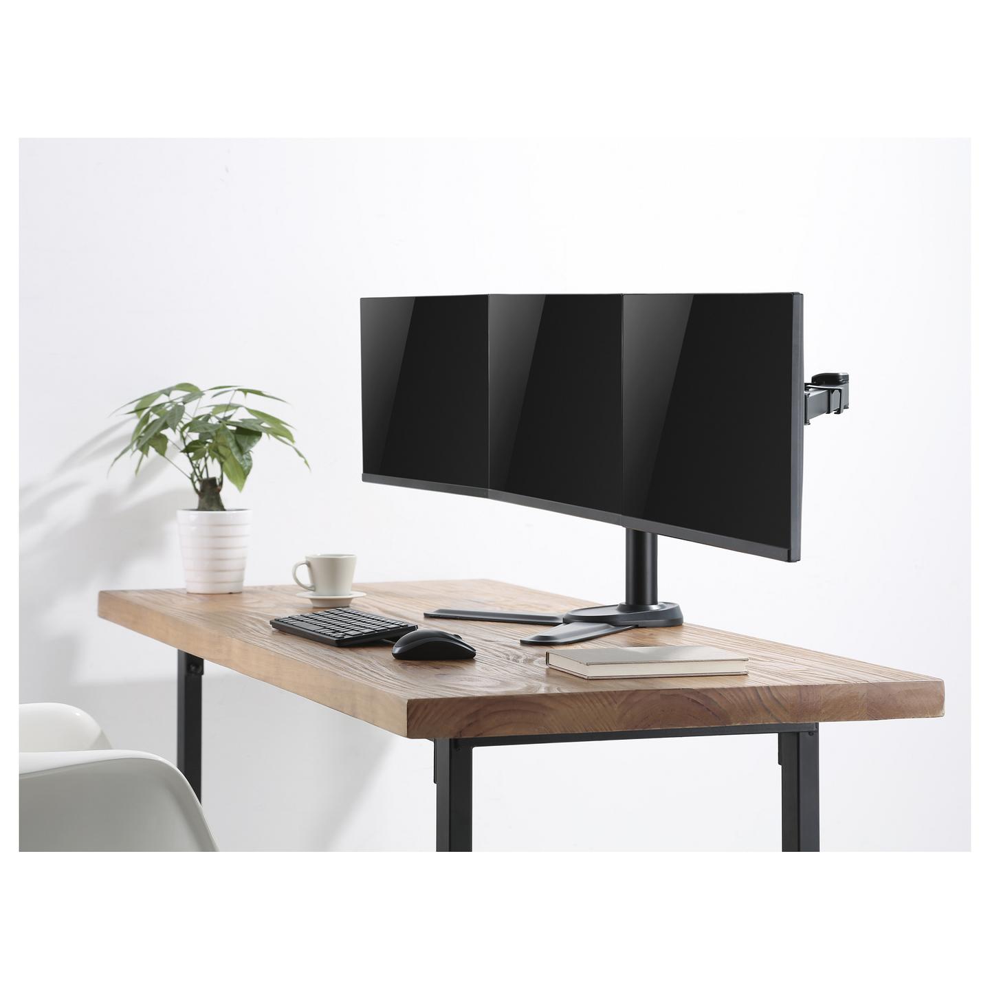 Mbajtëse për Monitor Equip 650125 , 3 Monitorë , 17–27" , deri 7kg për monitor , me sustë gazi , e rregullueshme , VESA 75x75 & 100x100 - Zezë - 5