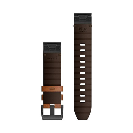 Rrip për Orë të Mençur Garmin QuickFit 22 / Lëkurë / 22 mm - Kafe - 2