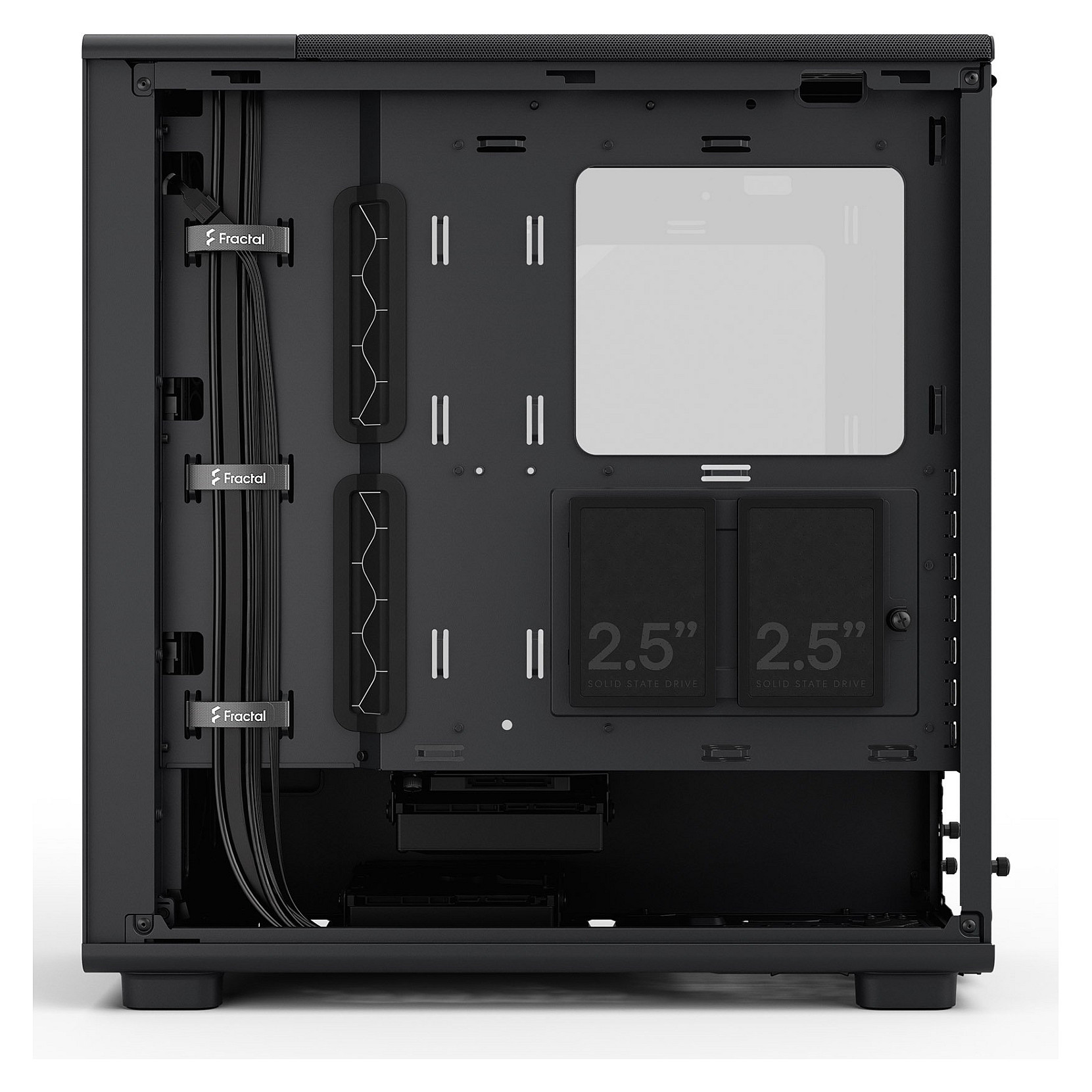 Kasë PC Fractal Design Epoch Black TG Light Tint / Midi Tower / 3x 120mm Fan / ATX / SSD 2.5" - Zezë - 16