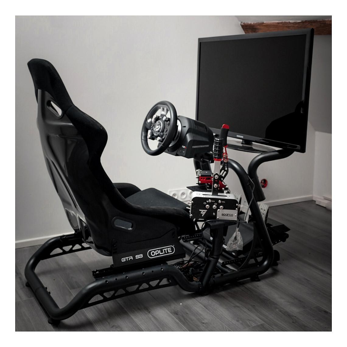 Mbështetje për Ndërrues & Frenë Dore OPLITE GTR S3/S8 Elite / OP-GSH-HBE / E rregullueshme / Thrustmaster, Logitech, Fanatec & MOZA – Zezë - 4
