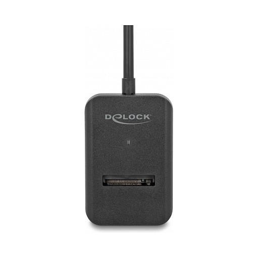 Konvertues SSD M.2 DeLOCK 64198, M.2 Key M për NVMe PCIe dhe SATA, USB-C 10 Gb/s, kabllo 10 cm - Zezë - 2