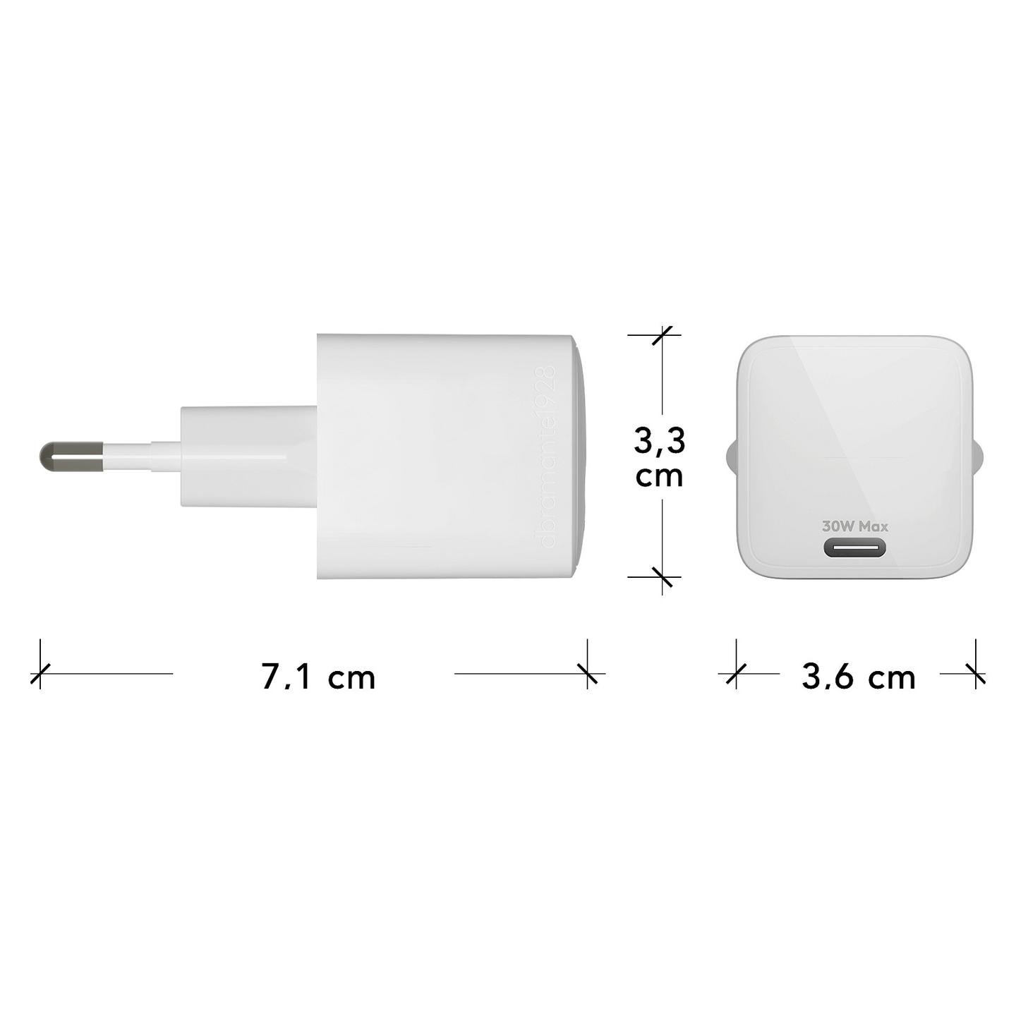 Karikues dbramante1928 re-charge Pro CH30EUWH7097, USB-C, 30W, Power Delivery, GaN, EU - Bardhë - 5