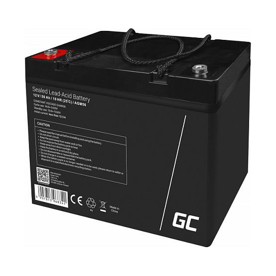 Bateri AGM Green Cell AGM56, 12 V, 50 Ah, VRLA, Pa Mirëmbajtje – Zezë - 4