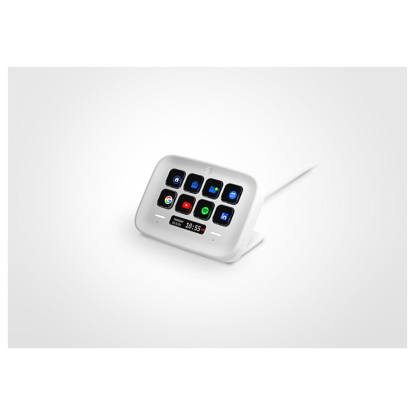 Kontrollues i shkurtoreve Elgato Stream Deck Neo, 8 taste LCD të personalizueshme, 2 pika prekëse, USB-C - Bardhë
