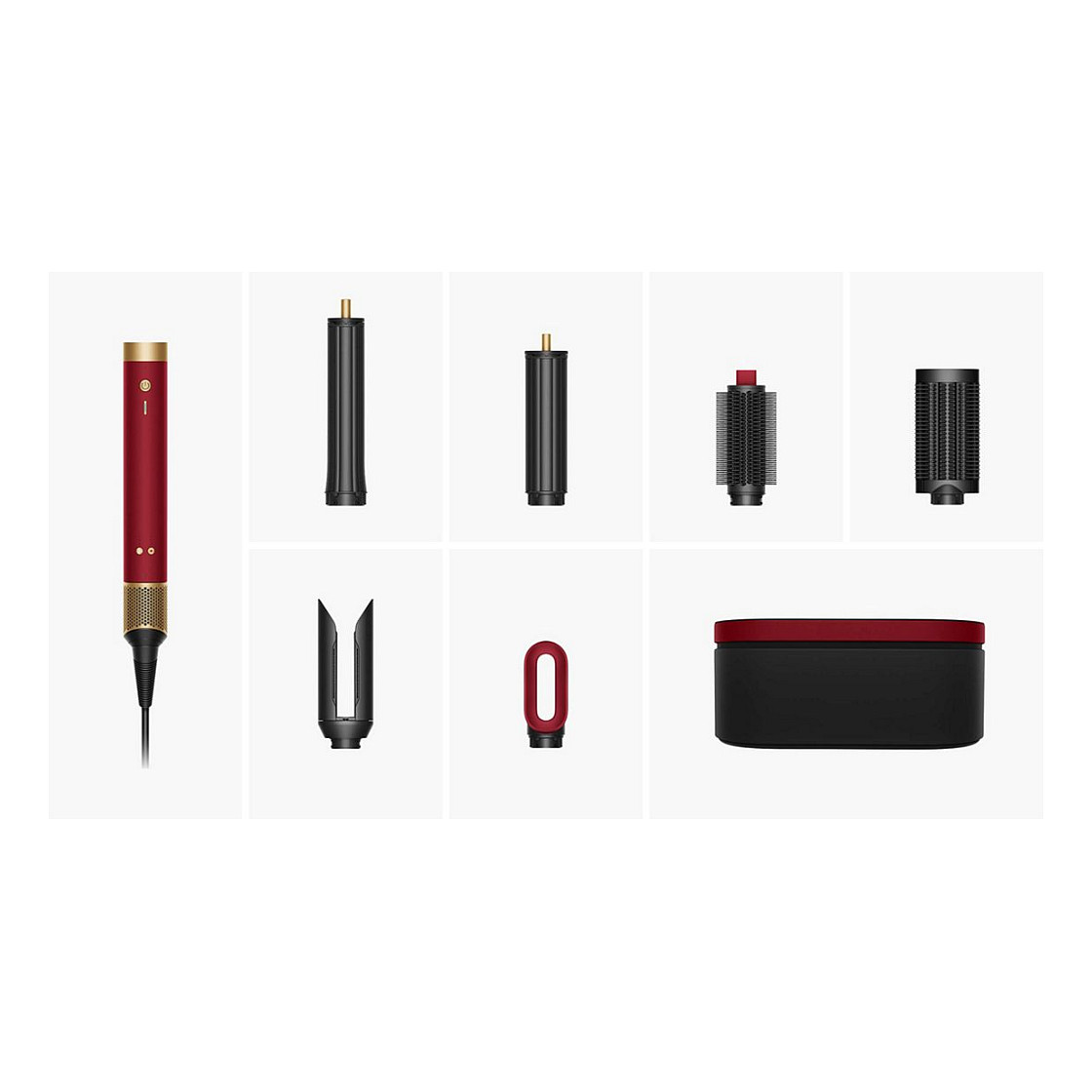 Stiluese për flokë Dyson Airwrap Co-anda2x Straight + Wavy / 6-in-1 / Hyperdymium 2 / Bluetooth / MyDyson – Kuqe/Ari/Zezë - 2