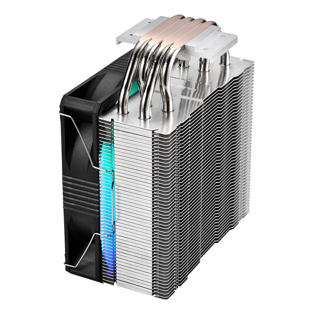 Ftohës për Procesor FSP NE5 / 120mm / 180W / 800-1600RPM / 4 Heatpipes / ARGB - Zezë - 6