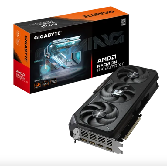 Kartë Grafike AMD Radeon RX 9070 XT / 16GB / Gigabyte GAMING / GDDR6 / 3 Fan - Zezë - 3