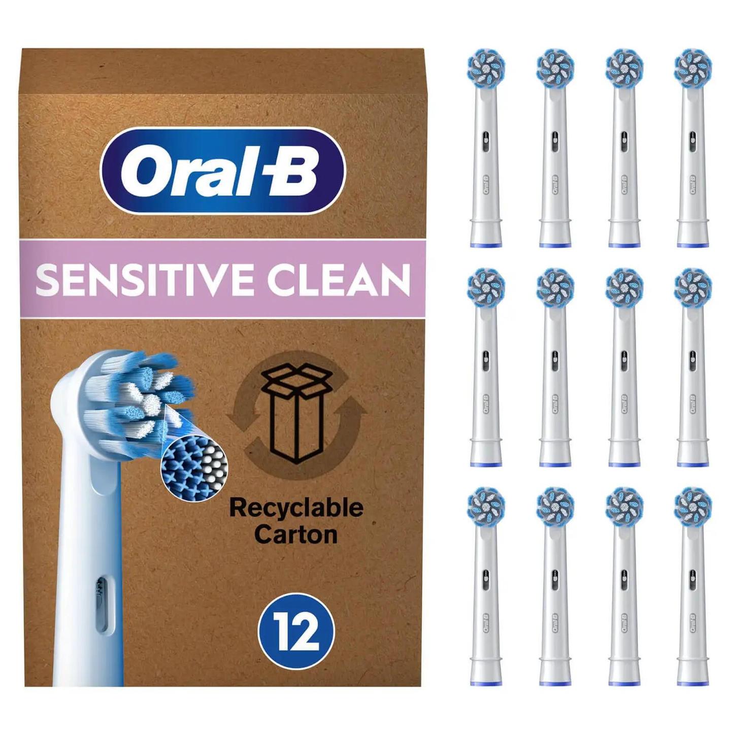 Koka zëvendësuese për furçë elektrike Oral-B Pro Sensitive Clean / 12 copë – E Bardhë