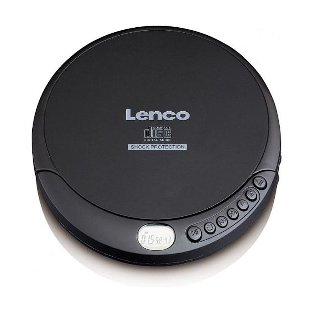 CD Player portativ Lenco CD-200, MP3, Funksion Random, Përsëritje e të gjitha këngëve, Ekran LCD, USB - Zezë