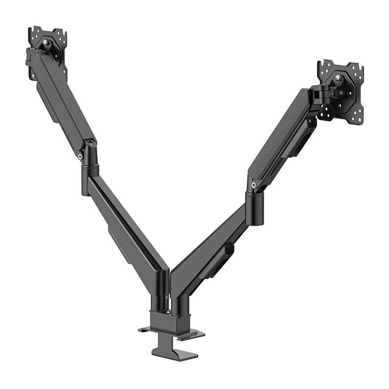 Mbajtëse për Monitor Hama 00220907 / 2 Monitorë / 17–35" / deri 15kg për Monitor / Gas Spring / VESA 75x75 & 100x100 / Rotacion 360° - Zezë - 3
