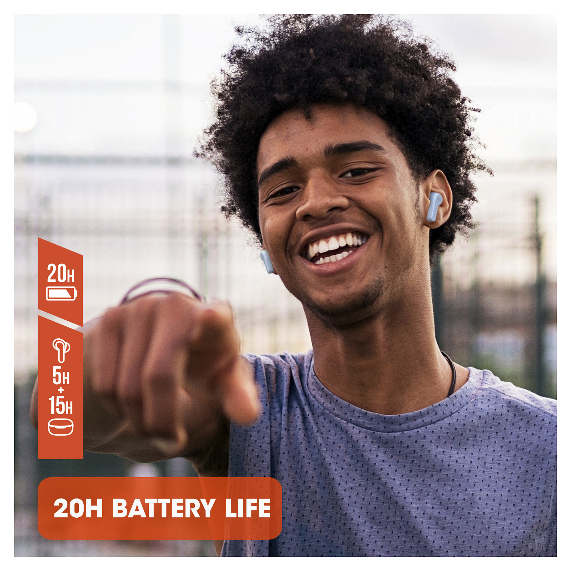 Kufje pa kabllo JBL Wave 200TWS / Bluetooth 5.0 / TWS - Bardhë - 7