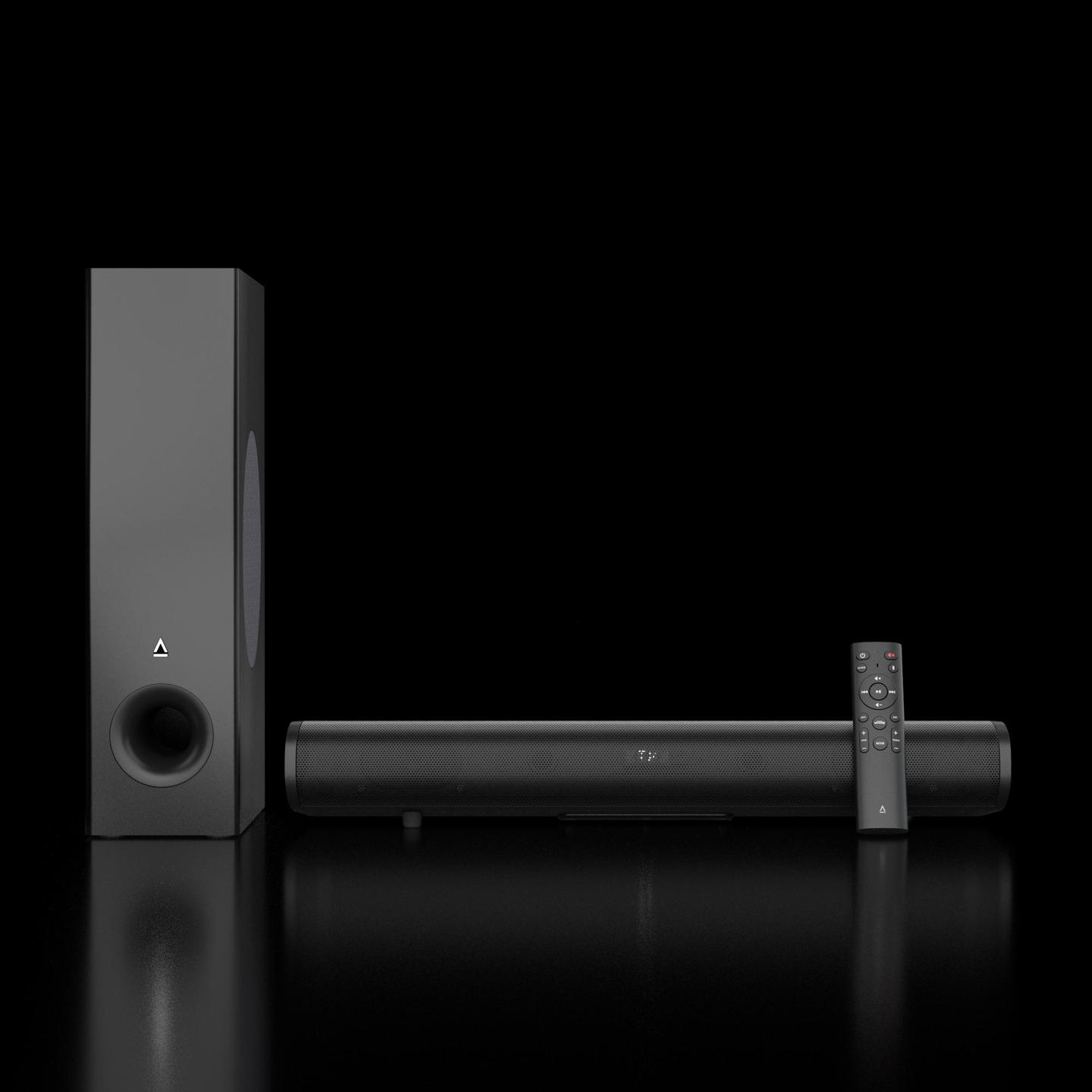 Altoparlantë Creative Stage Pro / 51MF8495AA000 / Soundbar 2.1 / Dolby Audio / 80W RMS / Bluetooth / HDMI ARC / USB-C – Zezë - 2