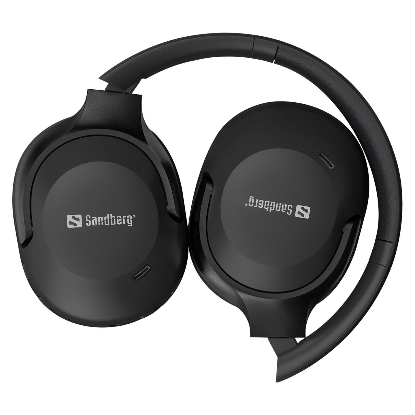Kufje pa kabllo Sandberg Wireless Travel Headset ANC+ENC / Bluetooth 6.0 / ANC + ENC / Mikrofon – Zezë - 5
