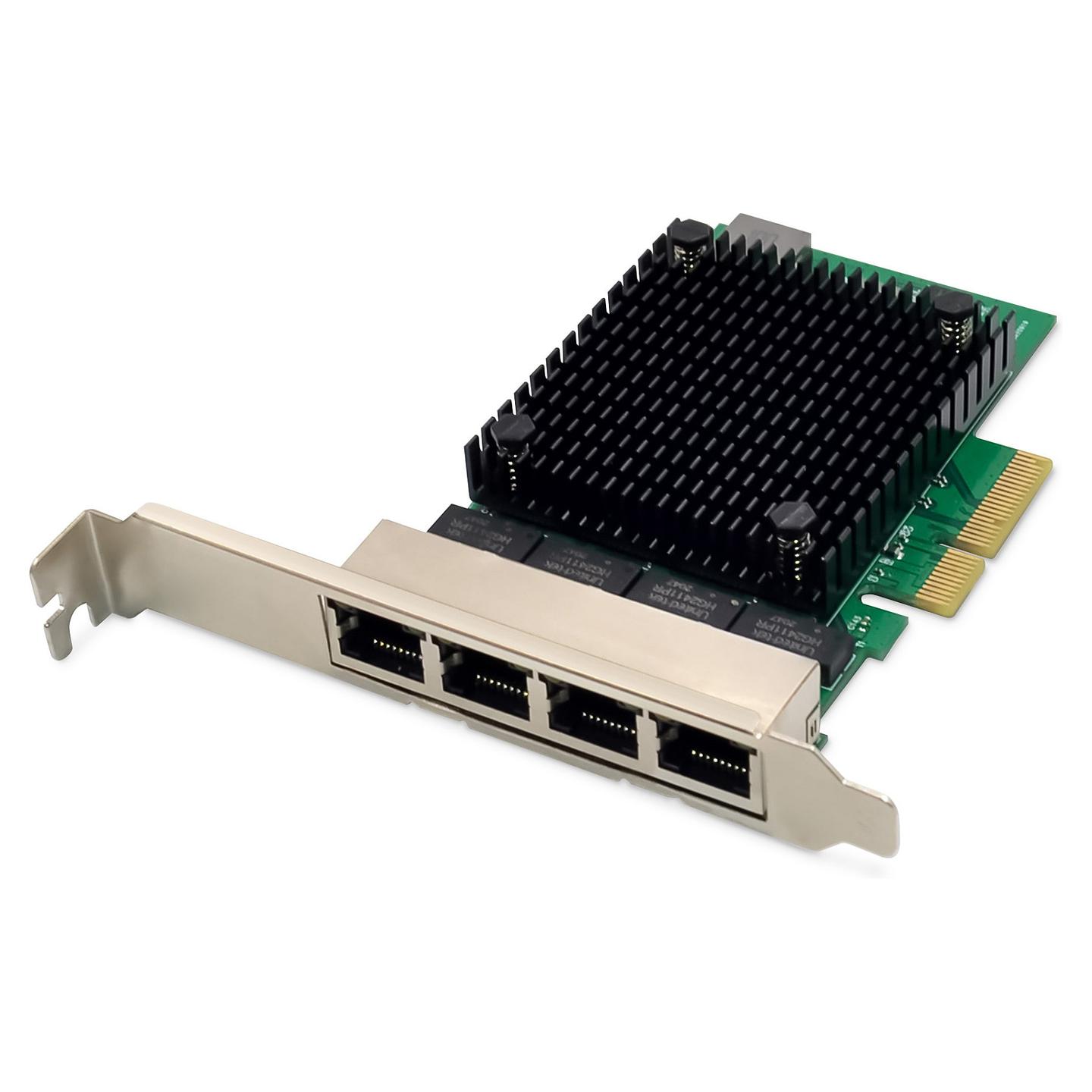Karta të Rrjetit DIGITUS DN-10136, PCI Express 2.1 x4, 4x 2.5 Gigabit LAN RJ45, 10/100/1000/2500Mbps, Realtek RTL8125B + ASMedia ASM1806