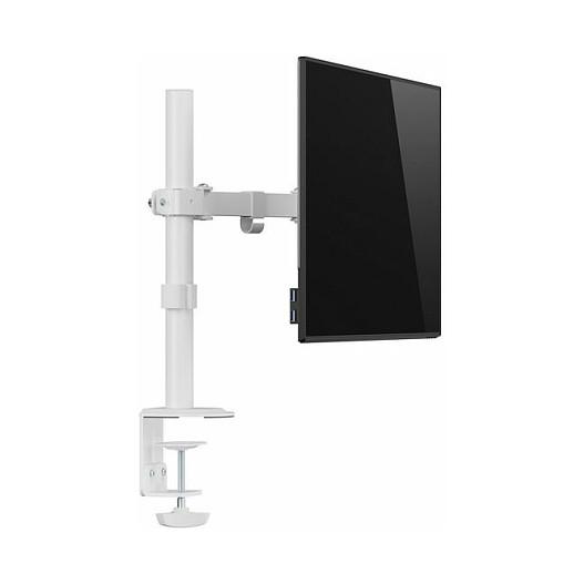 Mbajtëse për Monitor Equip 650166 / 1 Monitor / 17"-32" / 9kg / Full Motion / Clamp-Grommet / Tilt ±45° - Bardhë - 3