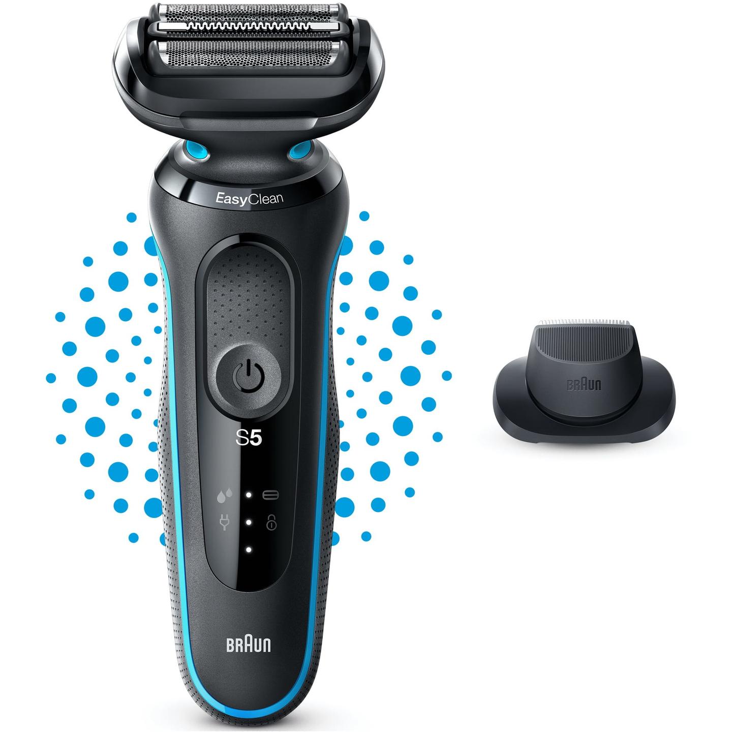 Makinë e rrojës Braun Series 5 51-M1200s, 3 elemente rroje, AutoSense, Wet & Dry, 50 minuta - Zezë/Blu - 2
