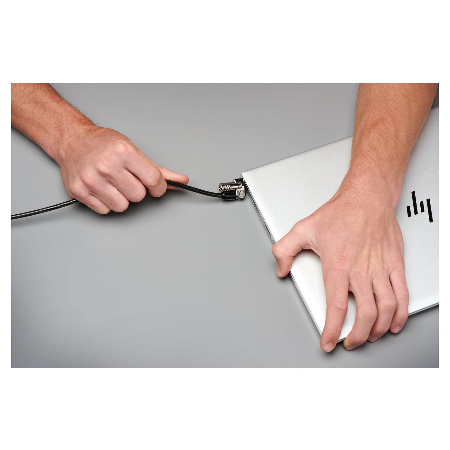 Bravë Sigurie për Laptop Kensington NanoSaver K64444WW, Kabllo 1.8m, Nano Security Slot, Kokë 10mm, Me Çelës - Zezë - 12