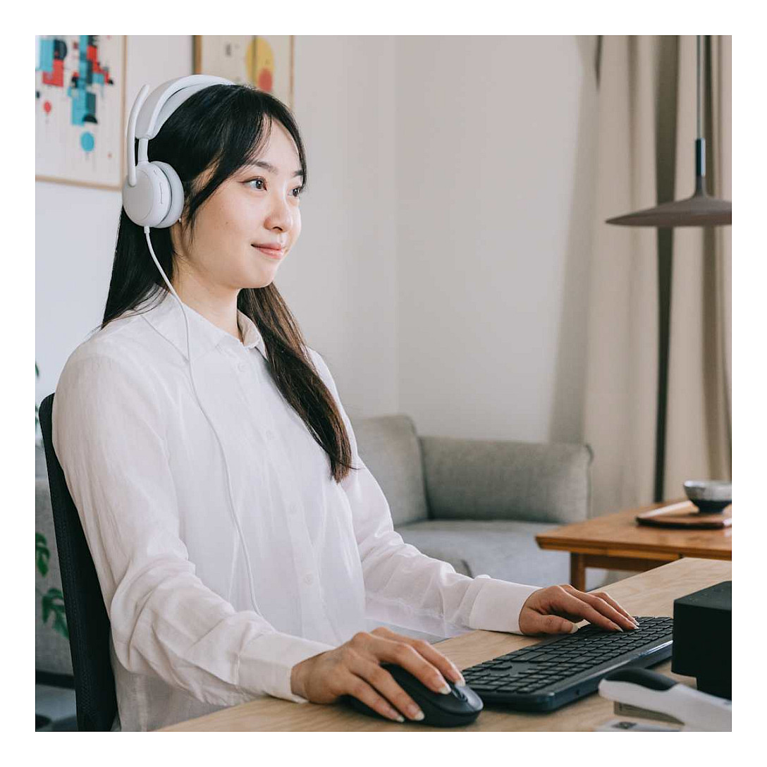 Kufje me kabllo Logitech Zone Wired 2 / USB-C & USB-A / ANC - Off-white - 2