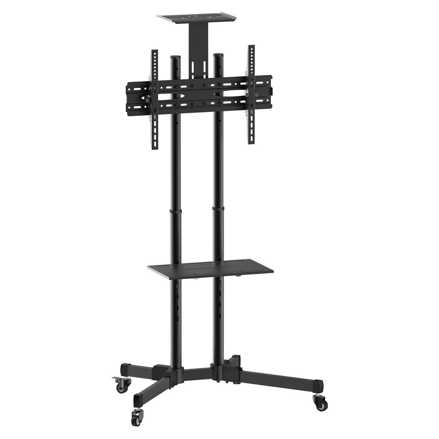 Mbajtëse për TV Equip 650603 , 37–75" , deri 50kg , Karrocë Mobile , e rregullueshme , VESA 100x200–600x400 - Zezë