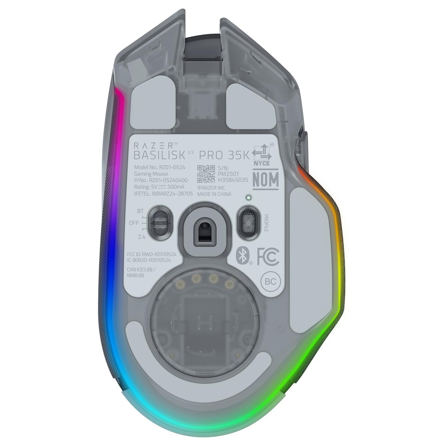 Maus Gaming Razer Basilisk V3 Pro 35K, Wired & Wireless, 35000 DPI, 11 Butona, Focus Pro 35K, RGB Chroma - Bardhë - 5