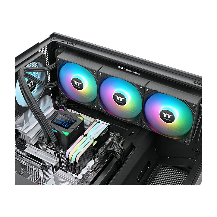 Ftohës për procesor Thermaltake LA360-S ARGB / 360mm / AIO / ARGB / LCD - Zezë - 5