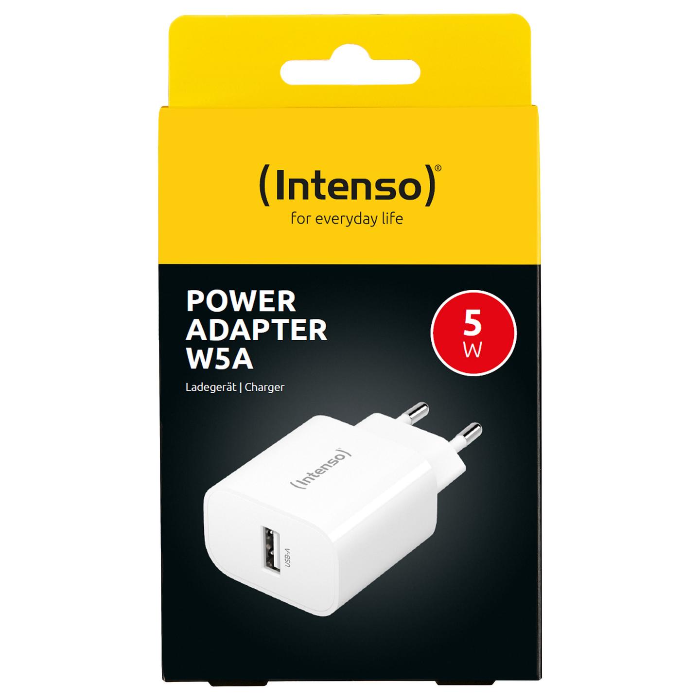 Adapter Intenso W5A / USB-A / 5W / 5V / 1A - Bardhë - 2