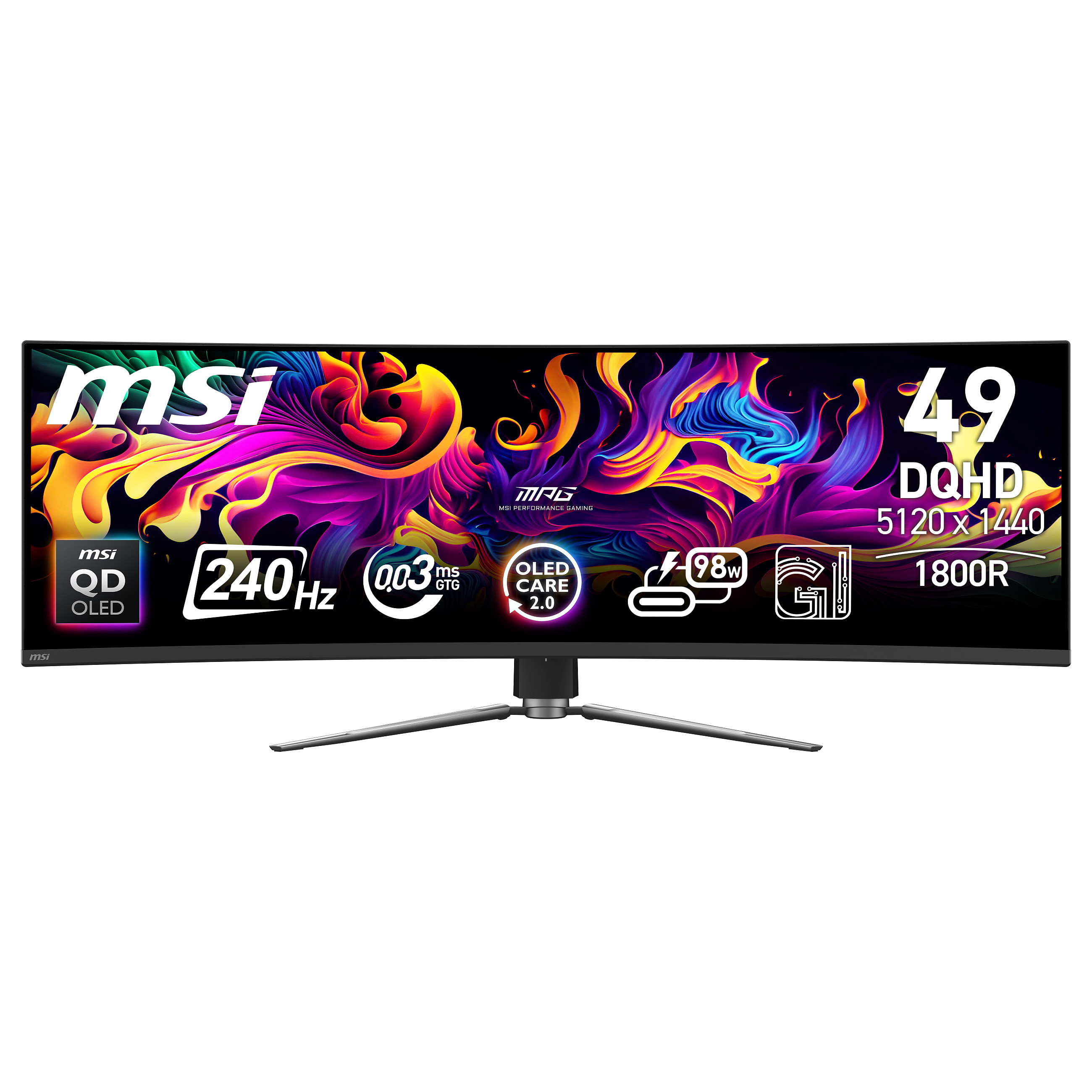 Monitor Gaming MSI MPG 491CQPX QD-OLED / 49" / DQHD QD-OLED / 240Hz / 0.03ms / HDMI+DisplayPort+USB-C - Zezë - 22