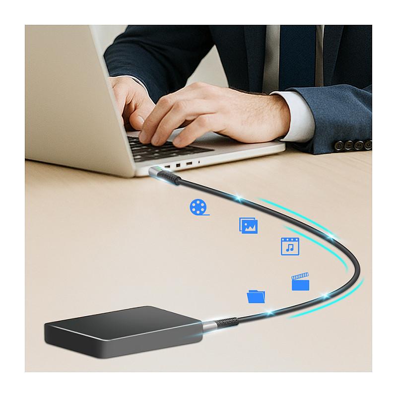 Kabllo USB LogiLink CU0432, USB 3.2 Gen 2x2, USB-C në USB-C, 20 Gbps, 100 W, 4K, LED, 1 m - Zezë - 4