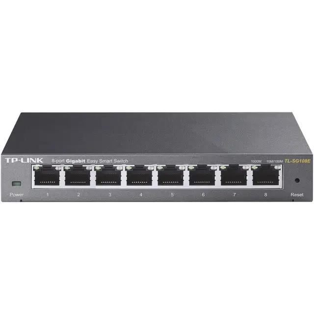 Switch TP-Link TL-SG108E, 8x Gigabit, Easy Smart - Zezë