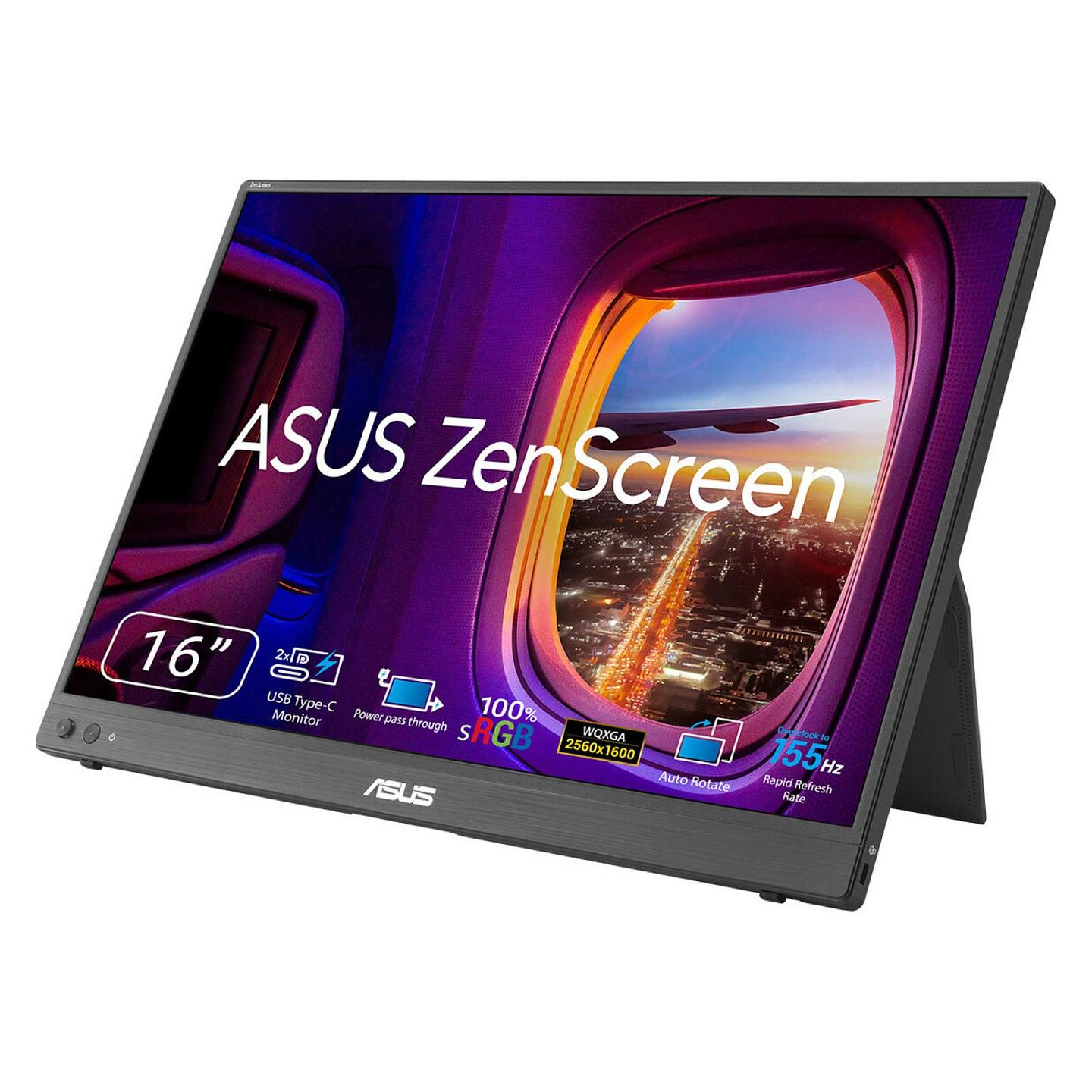 Monitor ASUS ZenScreen MB16NCG / 16″ / WQXGA IPS / 155 Hz / 5 ms / HDMI + USB-C - Zezë