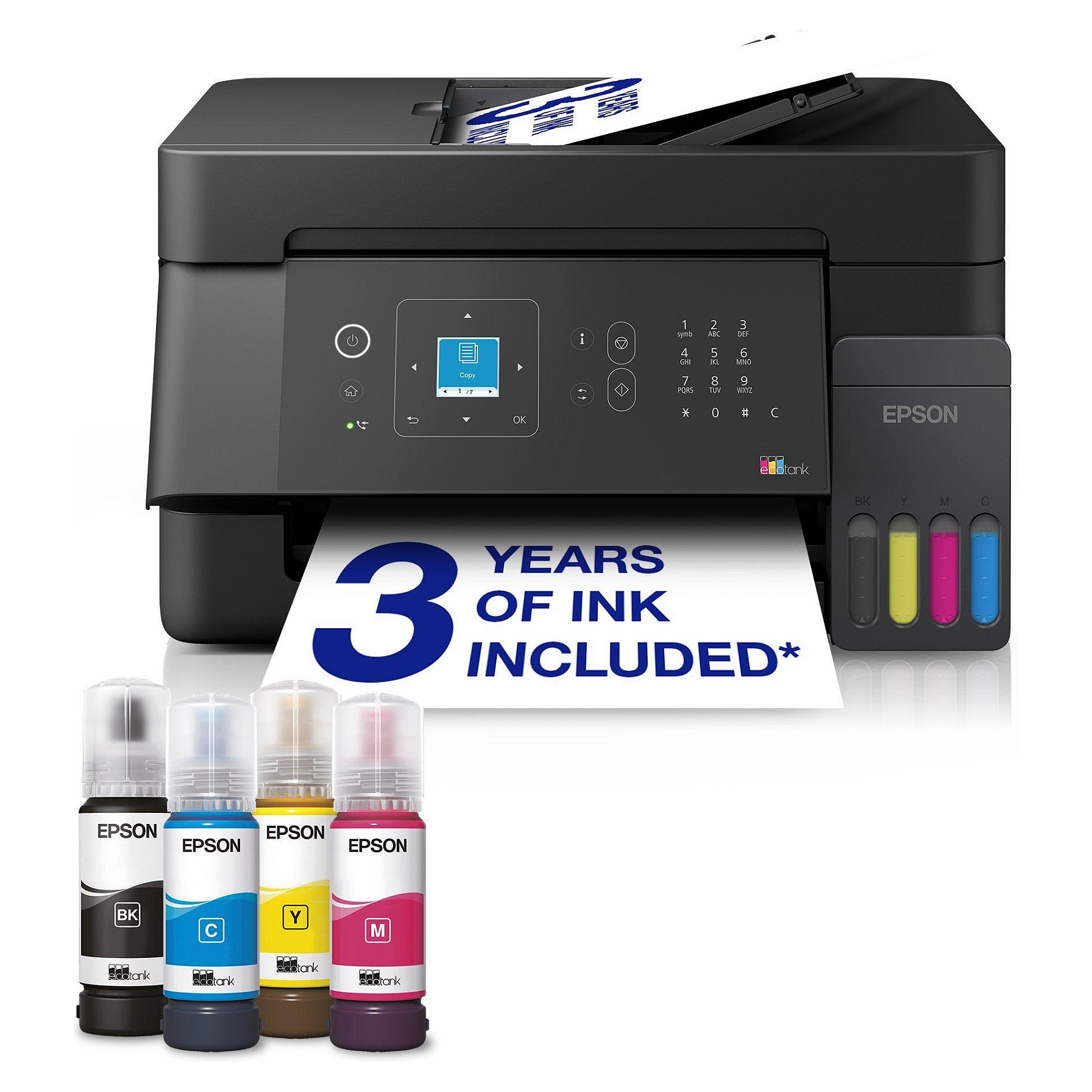 Printer Multifunksional Epson EcoTank ET-4900 / me Ngjyra / A4 / 4 në 1 / Wi-Fi - Zezë - 2