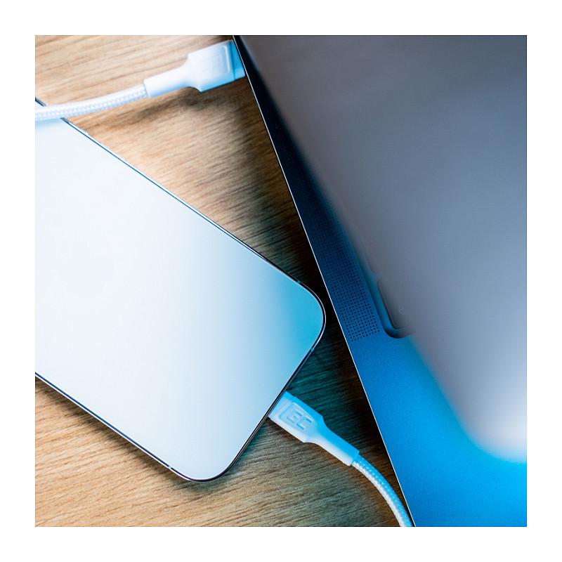 Kabllo USB Green Cell GC PowerStream KABGC07W / USB-C në Lightning / 29W / 1m - Bardhë - 6
