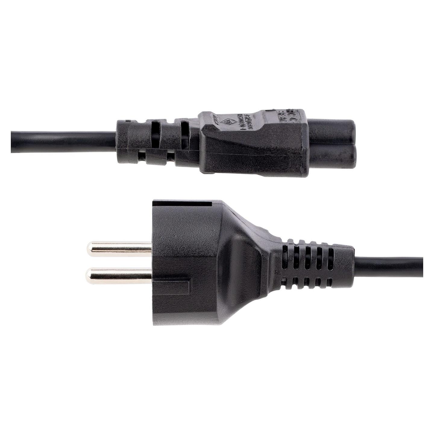 Kabllo për Furnizim me Energji StarTech.com 753E-3M-POWER-LEAD, CEE 7/7 në IEC C5, 3m, 250V, 2.5A, 18AWG - Zezë - 3