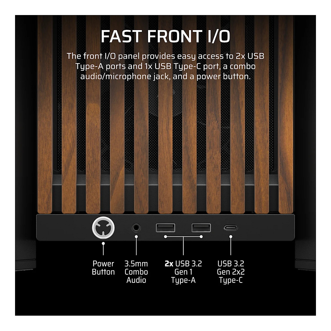 Kasë PC Corsair FRAME 4000D WOOD RS / Mid Tower / E-ATX / 3x 120mm + 1x 120mm RS Fan / Tempered Glass / Wood / 360mm Radiator - Zezë - 9