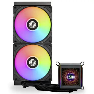 Ftohës për Procesor Lian Li GA II LCD 240 / 240mm / AIO / IPS / ARGB – Zezë - 2
