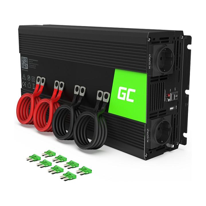 Inverter Green Cell INV12, 3000 W, 12 V DC në 230 V AC – Zezë