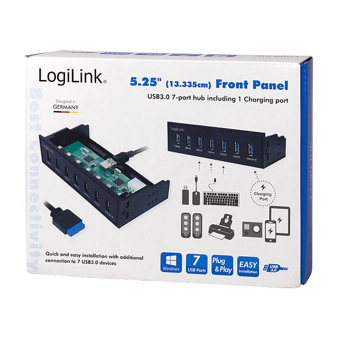 Splitter USB LogiLink UA0342 / Internal USB 3.2 Gen 1 / 7x USB / 5 Gbit/s / Fast Charging / 5.25" - Zezë - 5