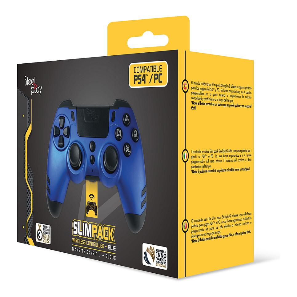 Kontroller për Sony Steelplay Slim Pack JVAMUL00153, Wireless, 2.4GHz, PS3, PS4 – Blu/Zezë - 3