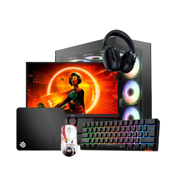 SPRING BUNDLE 12 / Ryzen 7 5700X / 16GB DDR4 / 512GB / RTX 5050 8GB + 25 AOC 25G3ZM/BK 240Hz + Redragon M918 + MK005BT + Razer Shark V2 X + Mauspad