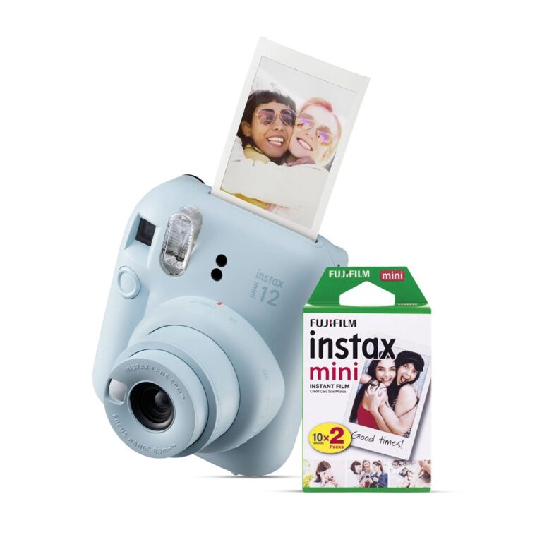 Kamerë digjitale Fujifilm 16806092 Instax Mini 12 paste-blue +  Fujifilm Papier 16567828 20 sheets Mini 2x10