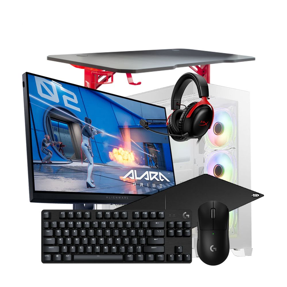 Gaming GG Bundle 8 / Ryzen 7 7800X3D / 32GB DDR5 / 500GB / RTX 5060 8GB + Dell AW2525HM, 25" IPS LED Full HD 320Hz + G PRO Superlight X 2 + Hyper X Cloud lll + G413 TKL + SteelSeries + Fire shadow