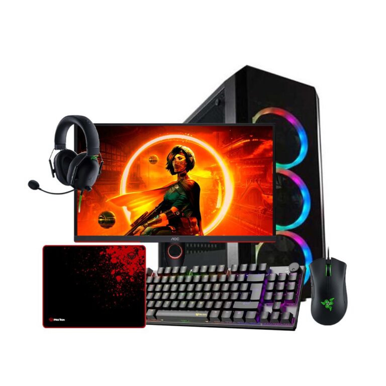 SUMMER BUNDLE 9 / Core i5 14400F / 16GB DDR4 / 512GB / RTX 5050 8GB + 25 AOC 25G3ZM/BK 240Hz + DeathAdder Essentia + MK008PRO + P110 + Shark V2 X